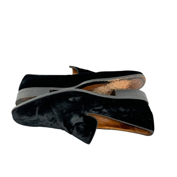 Men Genuine Massimo Matteo Black Velvet Leather Loafers shoes 9 Made In Italy main image 5